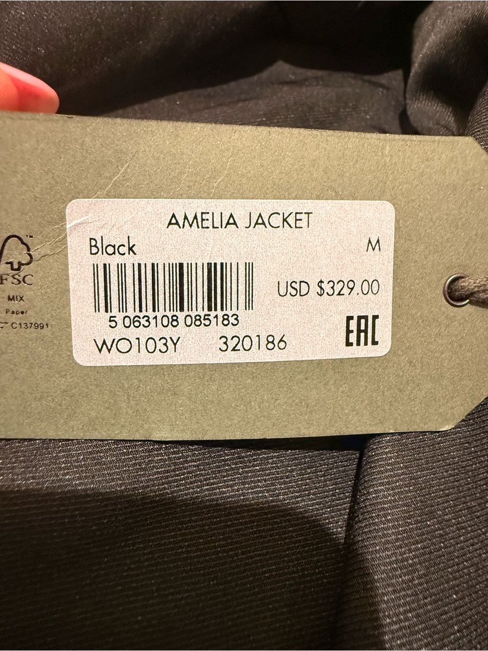 NWT AllSaints Amelia Jacket Black Size Medium - Picture 5 of 15